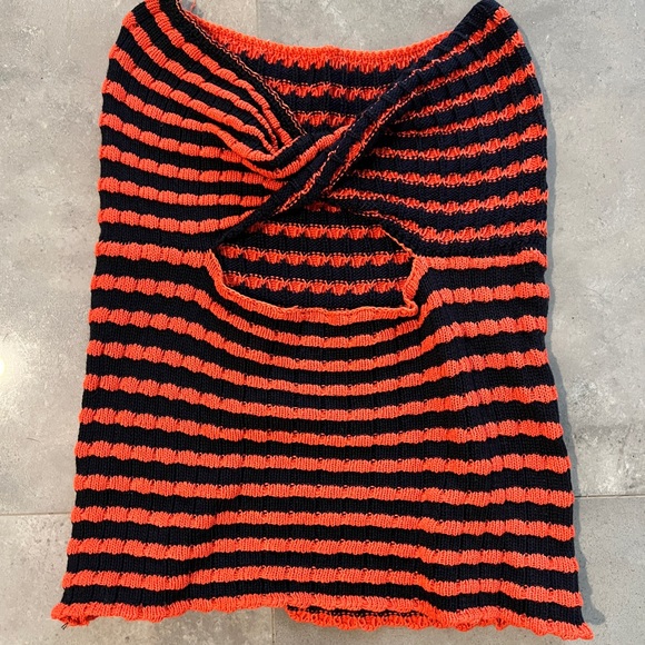 NUFIWI Knitted Strapless Tube Top Twist Size M - Picture 2 of 5